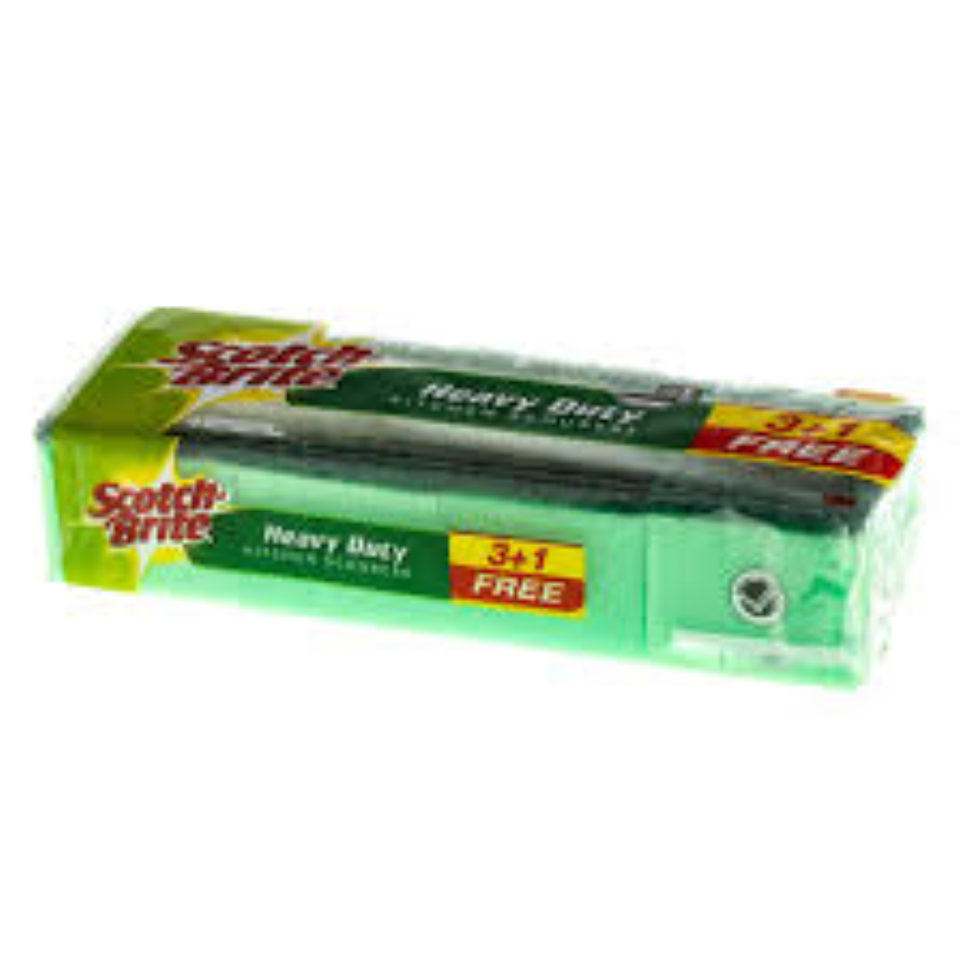 SCOTCH BRITE H/DUTY KITCHEN SCOURER 3+1